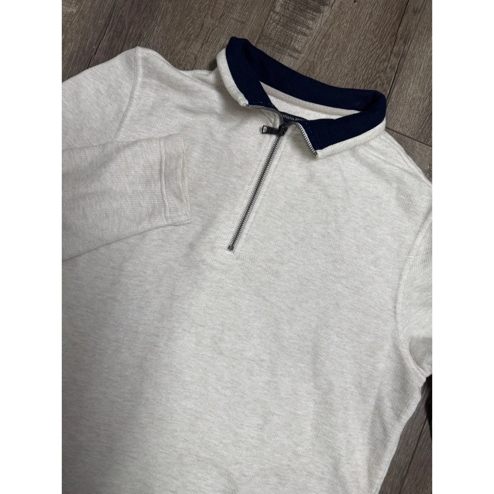 Banana Republic Lofty 1/2 Zip Light Oatmeal‎ Pullover Sweater Size Medium